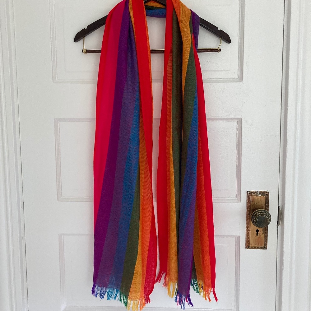 Rainbow lightweight scarf